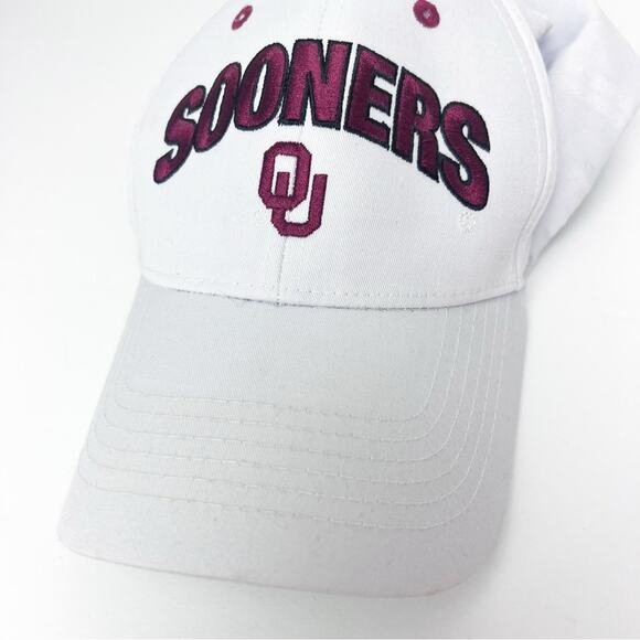 Sooners Oklahoma University White Logo Baseball Cap Unisex OS - Picture 2 of 14